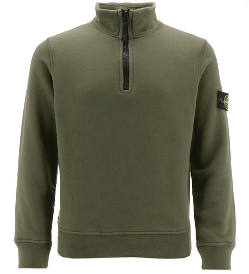 Stone Island Sweatshirt m. Lynlås - Military Green