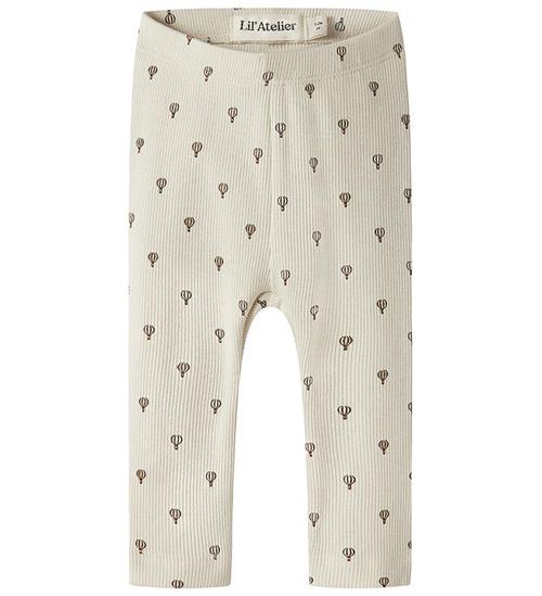 Lil Atelier Leggings - Rib - NbnGago - Turtledove/Air Balloon