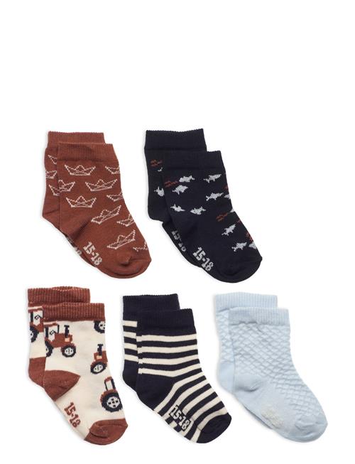 Minymo | Socks W. Pattern (5-Pack) | 15/18