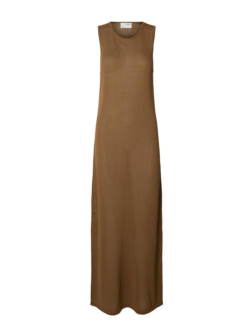 SELECTED Strikkjole 'SLFMOON'  brun