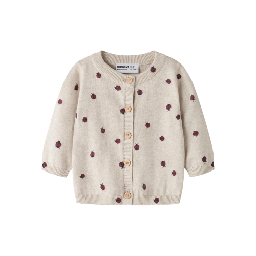 NAME IT Strik Cardigan Kikki Peyote Melange