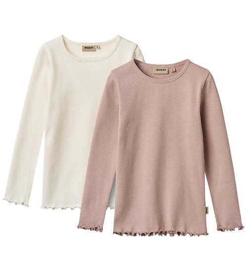 Wheat Bluse - Rib - 2-pak - Ida - Rose Powder