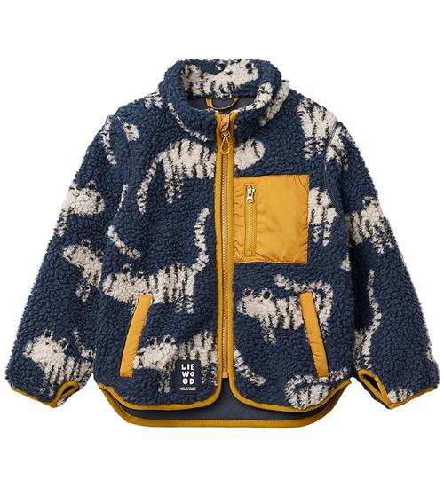 Liewood Fleecejakke - Teddy - Nolan - Tiger/Classic Navy