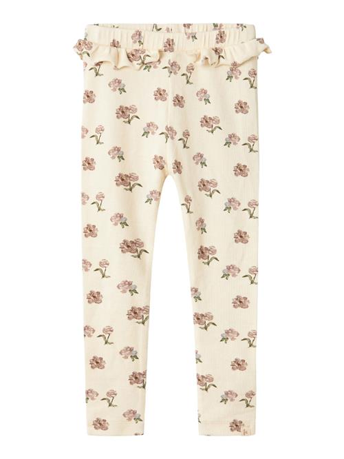 Lil'Atelier Leggings 'NMFGavo'  creme / mørkegrøn / rosé