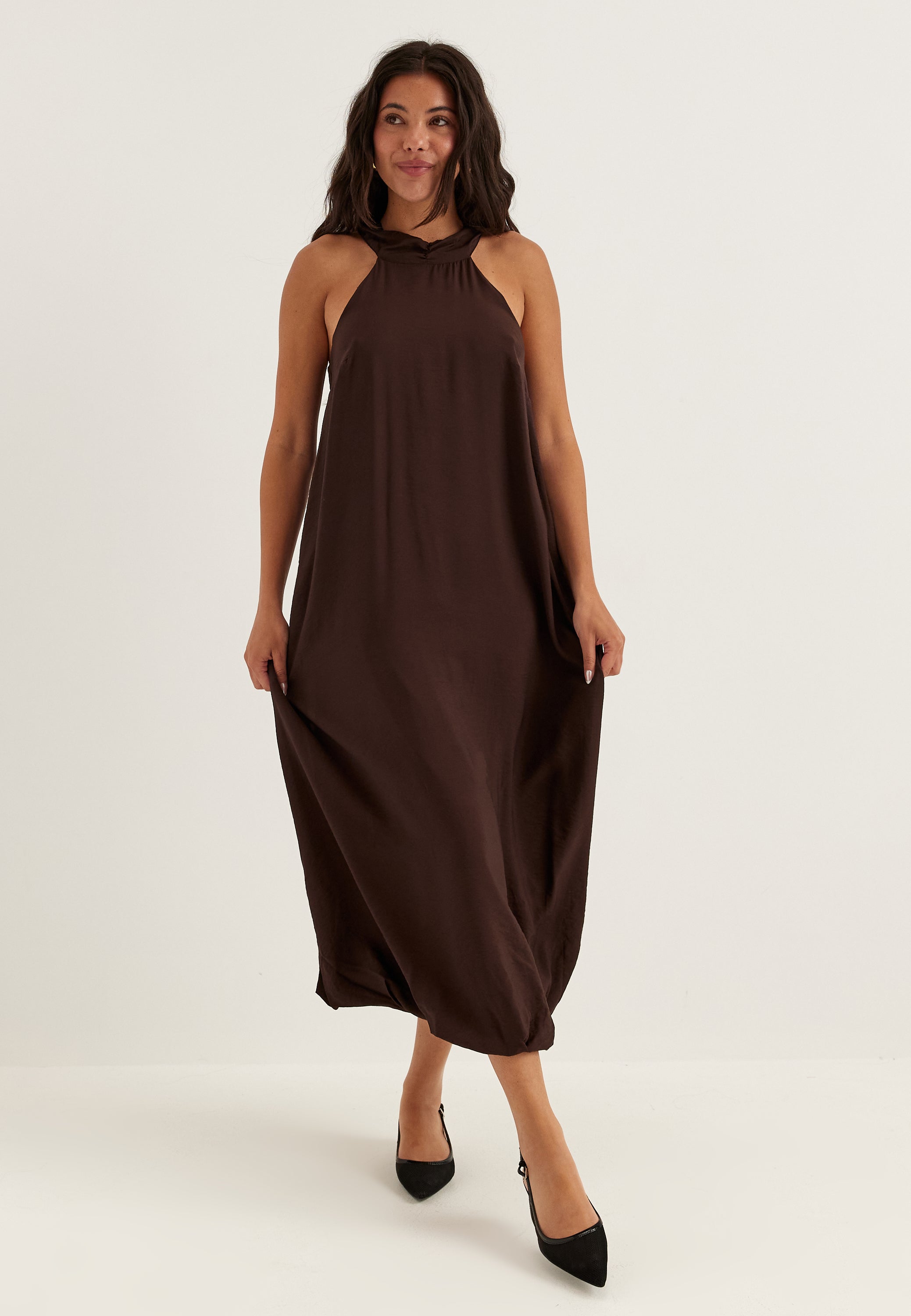 BUBBLEROOM Halter Neck Balloon Dress
