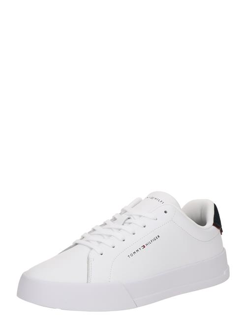 TOMMY HILFIGER Sneaker low 'Logo Court With'  mørkeblå / hvid