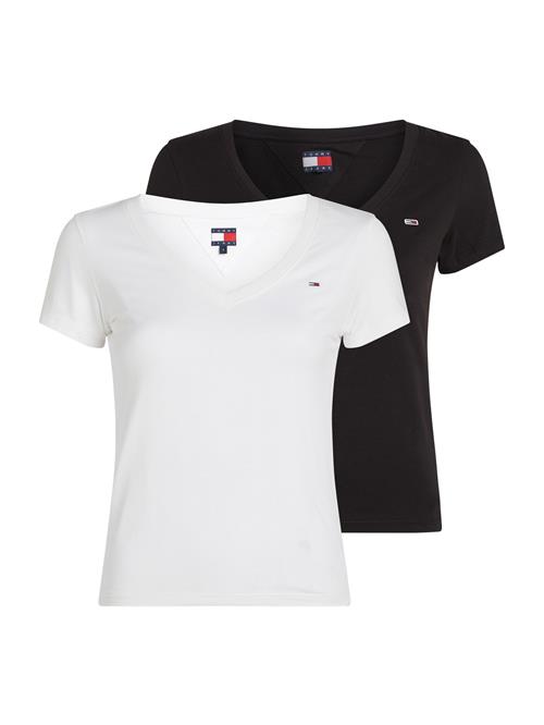 Tommy Jeans Shirts 'Slim T'  sort / hvid
