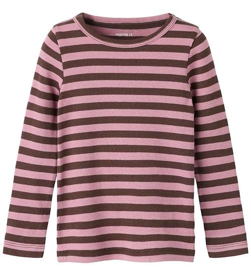 Name It Bluse - Rib - Noos - NmnBanio - French Roast/Lilas