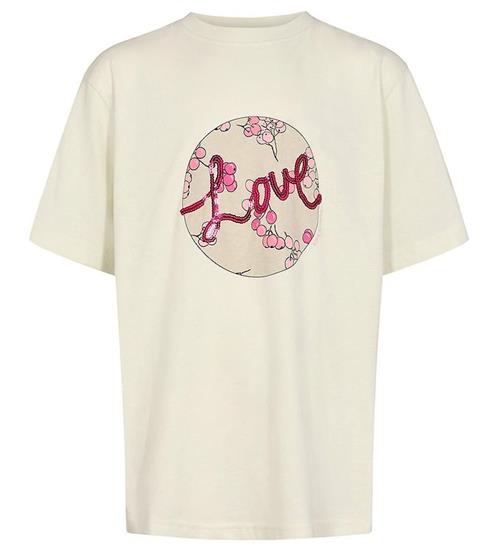 Sofie Schnoor Girls T-shirt - Antique White m. Love