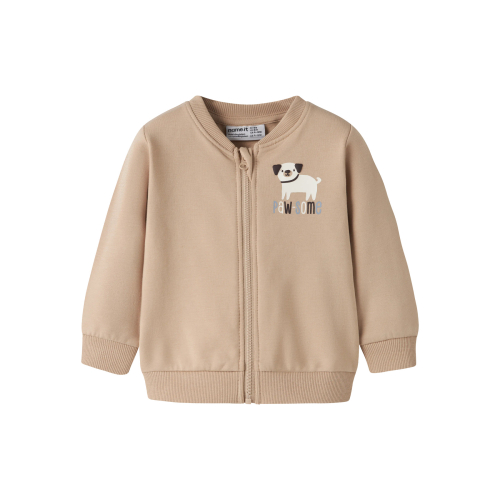 NAME IT Sweat Cardigan Vonne Sesame Dog