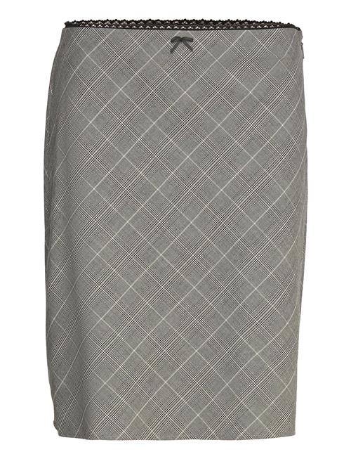 Mango | Check Skirt With Decorative Bow | 40