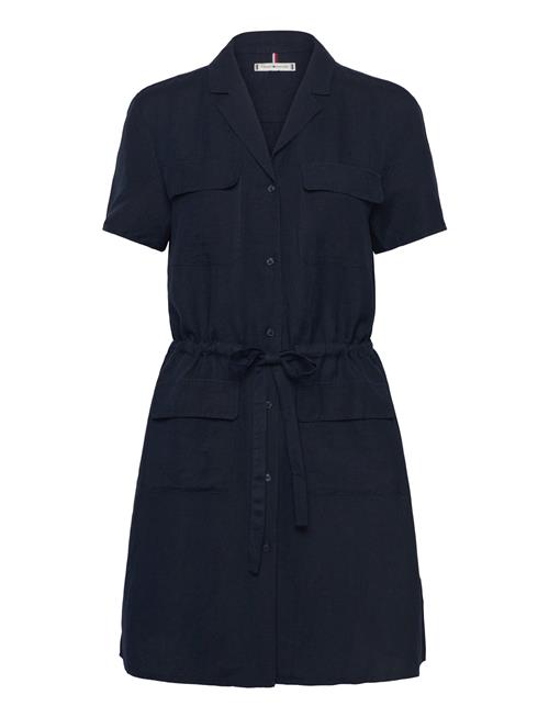 Tommy Hilfiger | Textured Linen S/S Short Dress | 36