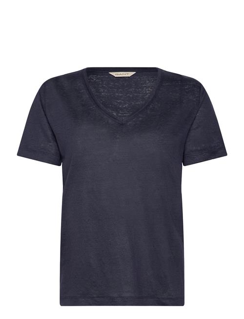 Gant | Reg Linen V-Neck Ss T-Shirt | XS
