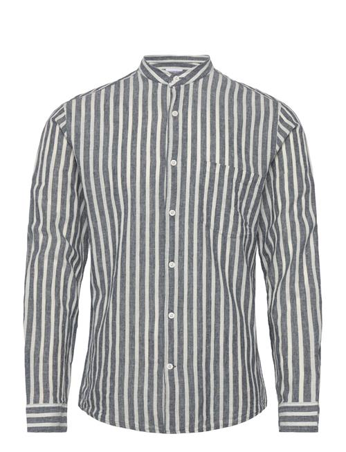 Lindbergh | Wide Striped Cotton/Linen Shirt L/S | XL