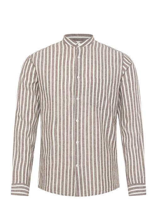 Lindbergh | Wide Striped Cotton/Linen Shirt L/S | M