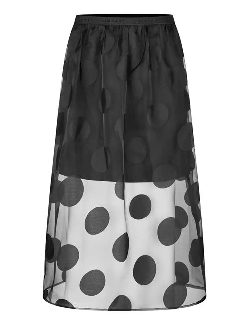 STINE GOYA | Dotted Organza, Elasticated Waistband Midi Skirt | L