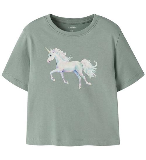 Name It T-shirt - NmfVotea - Green Milieu/Unicorn