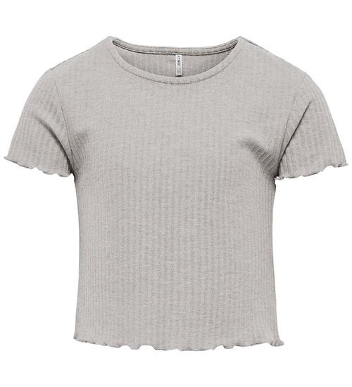 Kids Only T-shirt - Rib - KogNella - Opal Gray