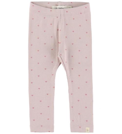 Lil Atelier Leggings - Rib - NbfGago - Hushed Violet/Heart