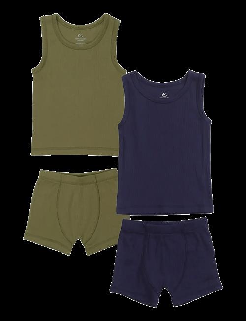 Copenhagen Colors | Rib Jersey 2Pack Tank-Top And Boxershorts | 116