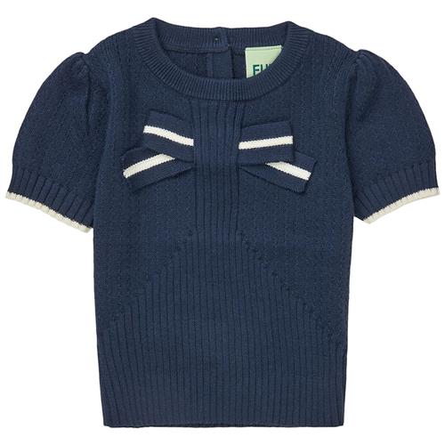 FUB Baby Strikket Kortærmet Sweater Dark Navy 68 cm  Marineblå  68 cm  Piger