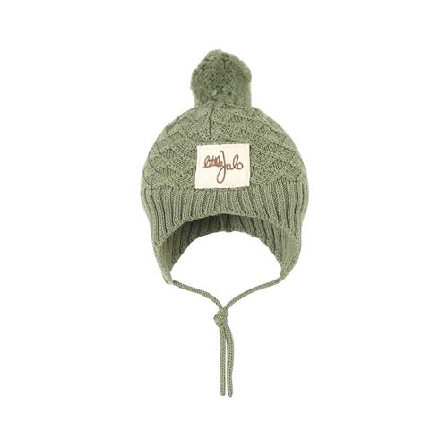 Little Jalo Knitted Hue Khaki 44/46 cm  Grøn  44/46 cm  Drenge, Piger