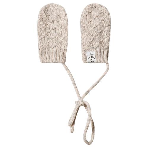 Little Jalo Strikkede Babyvanter Cremefarvede 62/68 cm  Creme  62/68 cm  Drenge, Piger