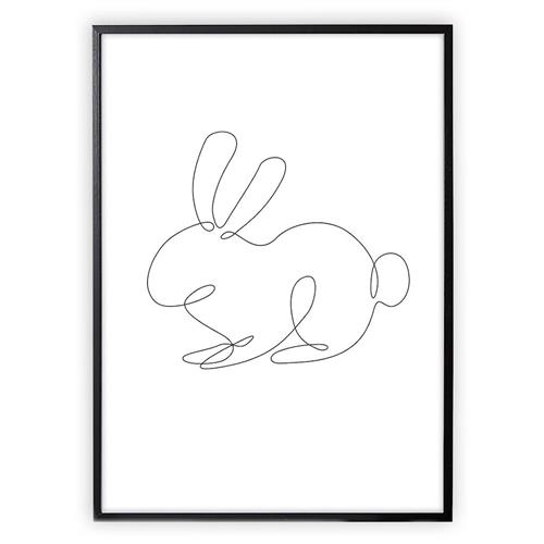 XO Posters Poster Rabbit Lines One Size  Sort  One Size  unisex