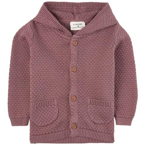 Fixoni Cardigan Med Hætte Grape Shake 56 cm  Lilla  56 cm  Drenge, Piger