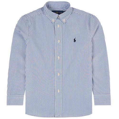 Ralph Lauren Slim Fit Stribet Oxford-skjorte Bsr Blue White 5 Years  Blå  117-123 cm  Drenge