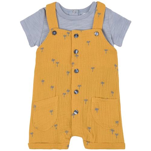 Absorba Mønstret Overalls Sat Gul 1 months  Gul  1 måneder  Drenge