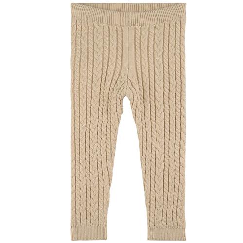 Buddy & Hope Mini Kabelstrikket Babybukser Off Whitee 62/68 cm  Creme Ensfarvet 62/68 cm  Drenge, Piger