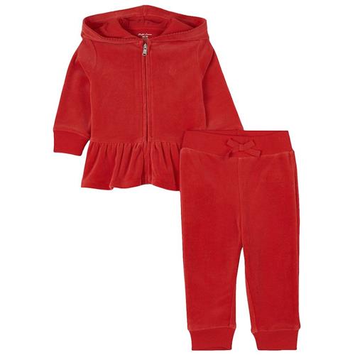 Ralph Lauren Sæt Med Hættetrøje Og Joggingbukser Rød 3 Months  Rød  3 måneder  Piger
