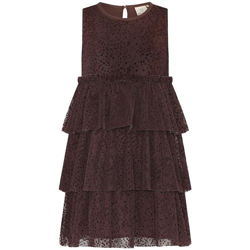 EnFant Mønstret Tylkjole Chestnut 86 cm  Brun  86 cm  Piger