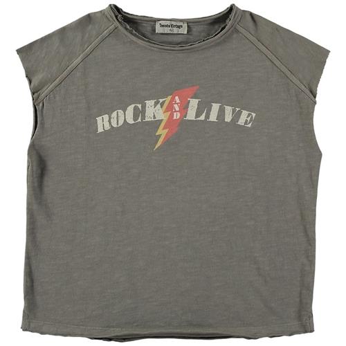 Tocoto Vintage Tanktop Med Tryk Mørkegrå 3 Y  Grå  3 år  Drenge, Piger