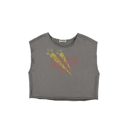 Tocoto Vintage Top Med Tryk Mørkegrå 4 Y  Grå  4 år  Drenge, Piger
