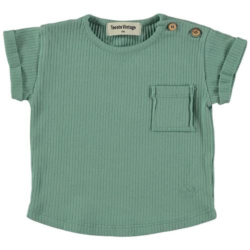 Tocoto Vintage Ribbet Baby T-shirt Grøn 12 Months  Grøn  12 måneder  Drenge, Piger