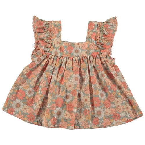 Tocoto Vintage Blomstret Bluse Til Baby Lyserød 6 Months  Lyserød  6 måneder  Piger