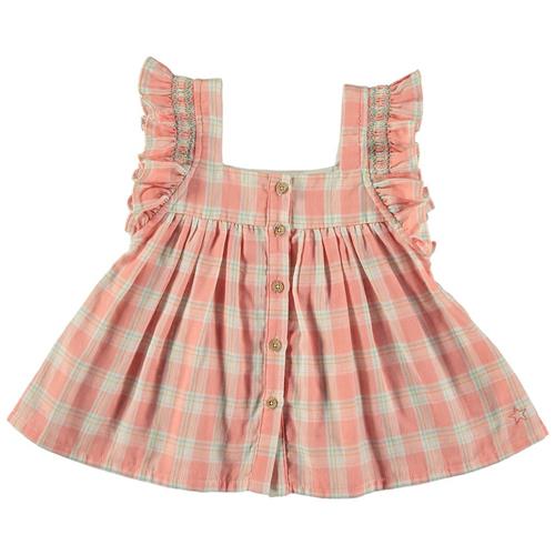 Tocoto Vintage Ternet Bluse Lyserød 6 Months  Lyserød  6 måneder  Piger