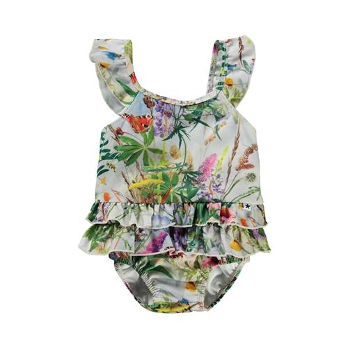 Molo Nalani Badedragt Wild Nature 56/62 cm  Hvid  56/62 cm  Piger