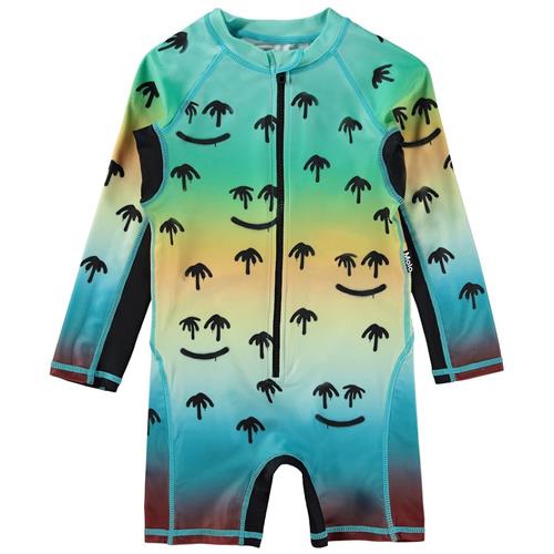 Molo Neka UV-dragt Palm Spray 92/98 cm  Blå  92/98 cm  Drenge, Piger
