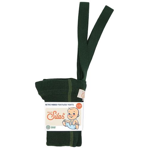 Silly Silas GOTS Fodløse Strømpebukser Dark Forest Green  3-4 Y  Grøn  3-4 år  Drenge, Piger