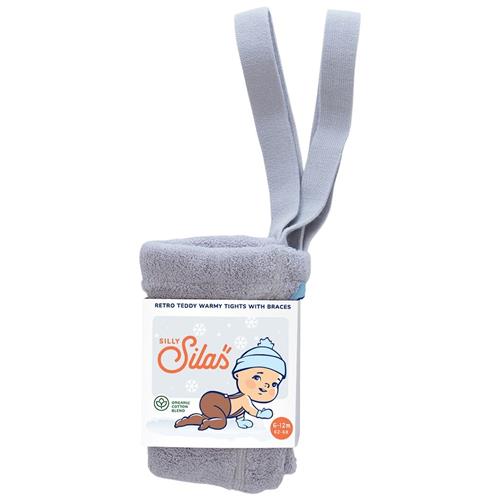 Silly Silas Teddy Strømpebukser Pearl Grey 3-6 Months  Grå  3-6 måneder  Drenge, Piger