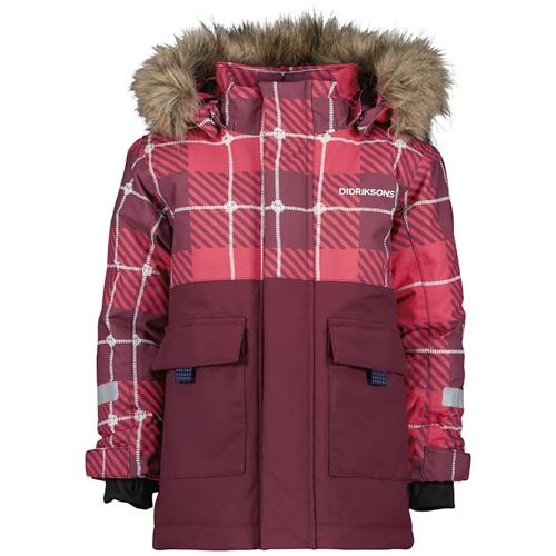 Didriksons Polarbjörn Parka Jakke Rusty Wine 120 cm  Rød  120 cm  Drenge, Piger