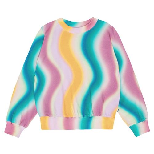 Molo GOTS Marge Sweatshirt Spray Waves 98 cm  Lyserød  98 cm  Piger