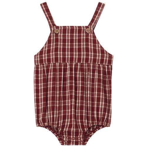 Buddy & Hope Måns Ternet Romper Rød 62/68 cm  Rød  62/68 cm  Drenge, Piger