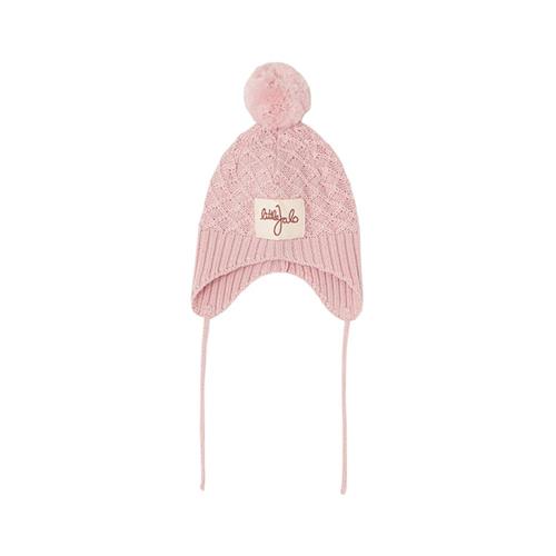 Little Jalo Strikket Uldhat Blush Pink 48/50 cm Wool Lyserød  48/50 cm  Drenge, Piger