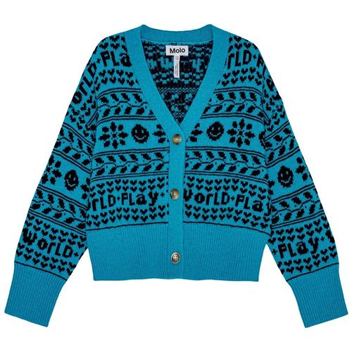 Molo Gilly Cardigan Peacock Blue 122/128 cm  Blå  122/128 cm  Piger