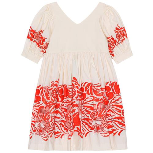 Molo GOTS Camilo Kjole Folklore 110/116 cm  Creme  110/116 cm  Piger