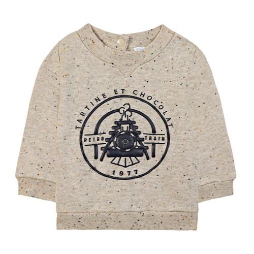 Tartine et Chocolat Plettet sweatshirt Heart Sand 6 months  Beige  6 måneder  Drenge